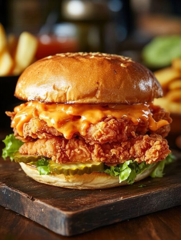 Chicken Double Cheese Burger